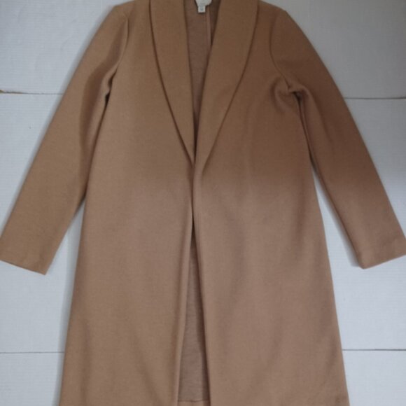 JOIE LIGHTWEIGHT OPEN FRONT LONGLINE SHAWL COLLAR TRENCH COAT STYLE JACKET - Picture 12 of 13